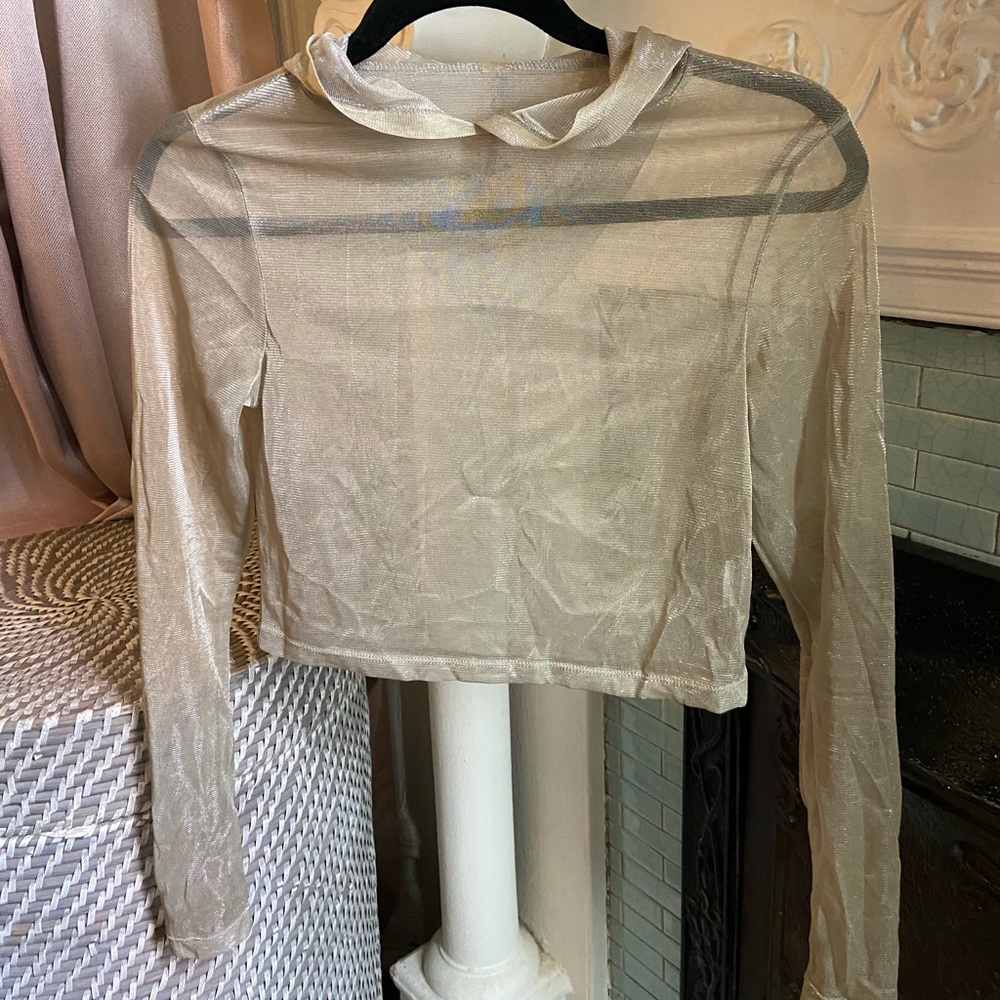 Sheer sparkling hoodie